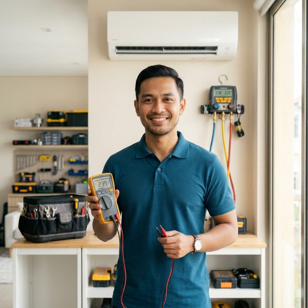 Mr Hafiz, Founder and Lead Aircond Specialist at Nurisa Air Conditioning